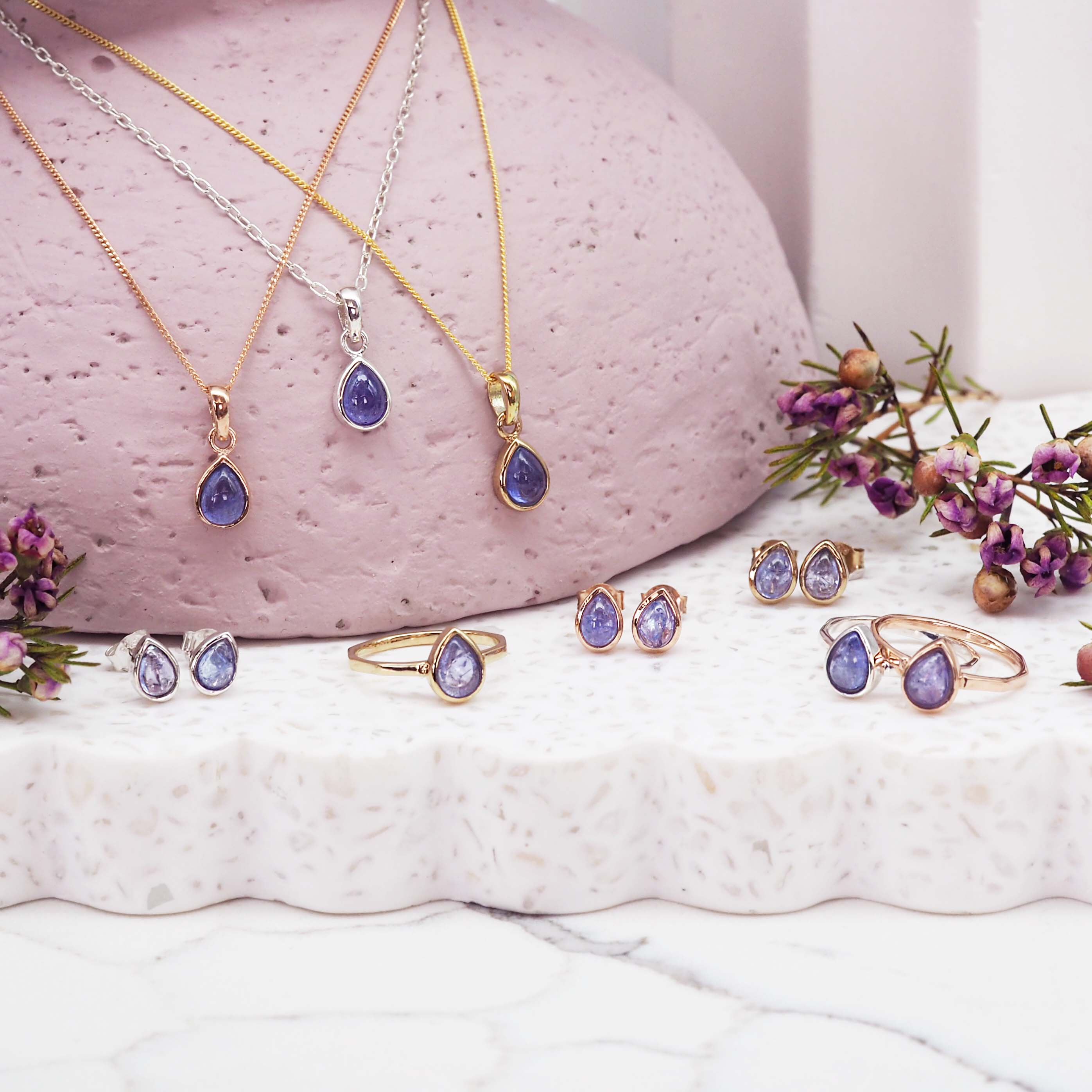 Choker Tanzanite Earrings Rose Gold Jamie Joseph Trunk Show: Rose
