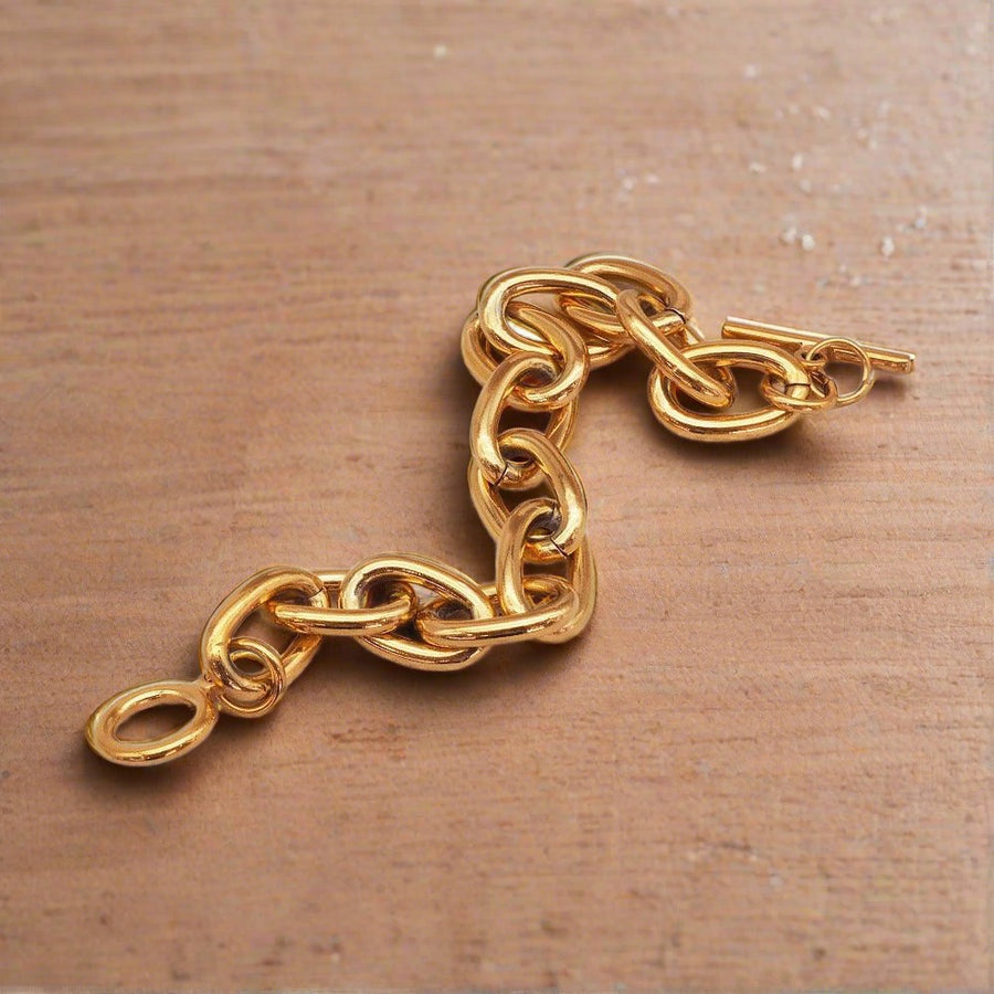 Gold Bracelet - womens gold waterproof jewellery by indie and harper