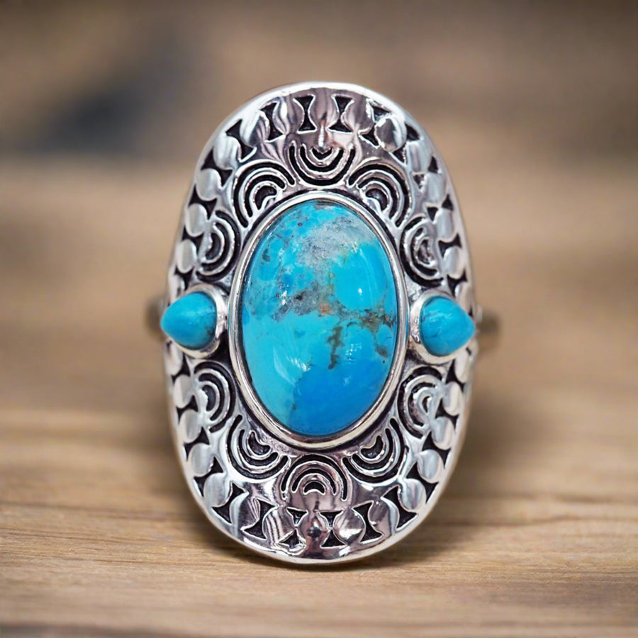 Sterling silver turquoise ring - womens turquoise jewellery - Australian jewellery brand