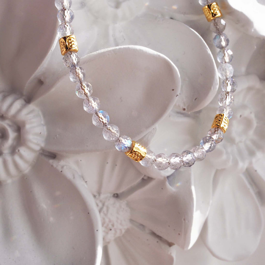 Dainty Goddess Labradorite Bracelet - natural labradorite bracelet for women by indie and harper
