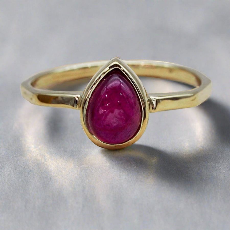 January Birthstone Ring - Garnet gold ring - january birthstone jewellery Australia 