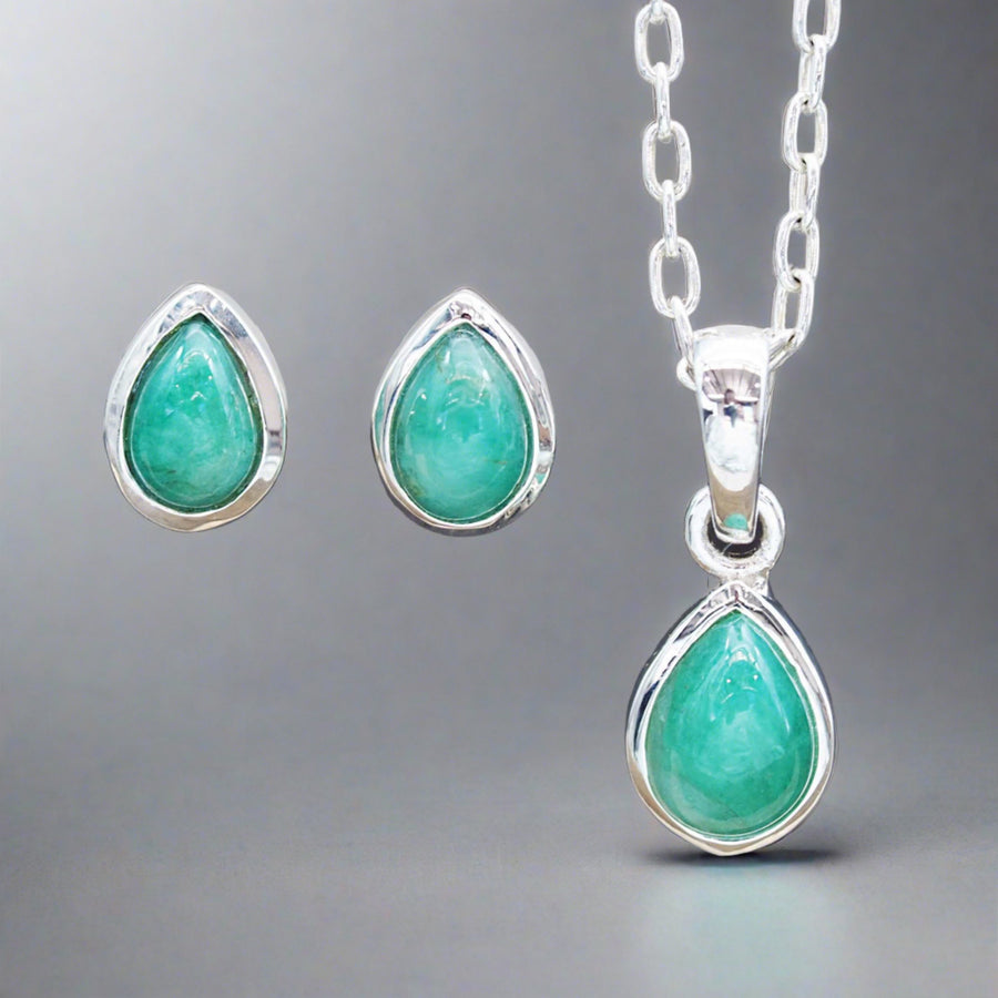 May Birthstone Jewellery - sterling silver emerald jewellery