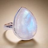 Moonstone Rain Drop Ring - womens jewellery by indie and harper