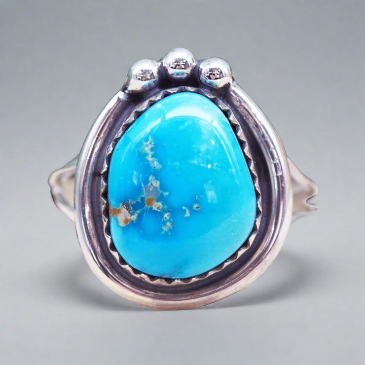 Sterling silver Turquoise Ring - turquoise jewellery 