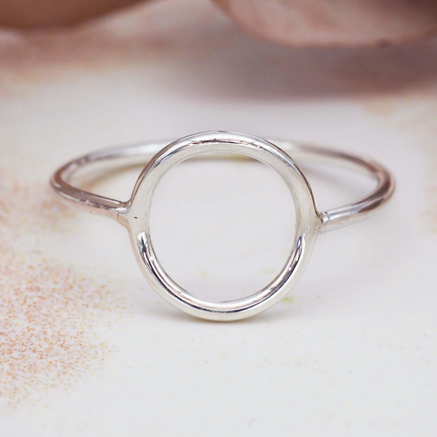 Silver circle Ring - womens sterling silver rings Australia