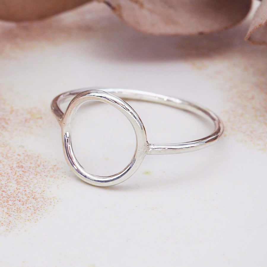 Silver circle Ring - womens sterling silver jewellery Australia