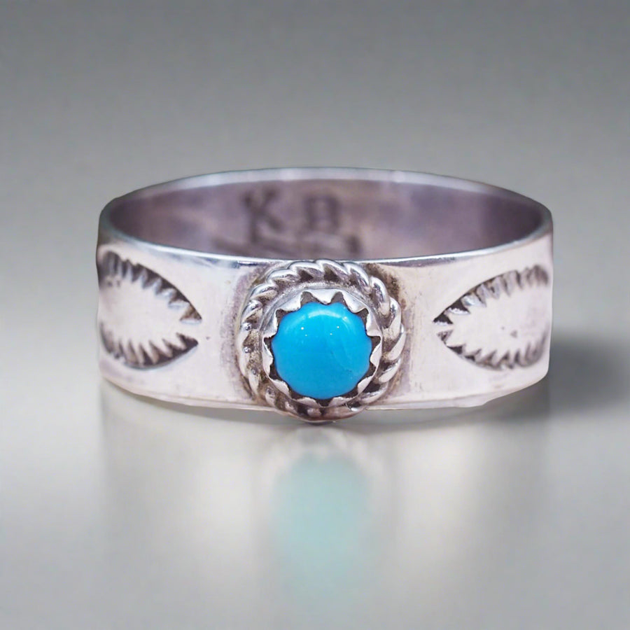 Navajo Turquoise Ring - womens turquoise jewellery - Native American Jewelry