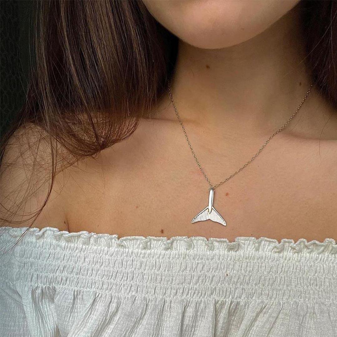 Whale Tail Necklace - $5 donated to Sea Shepherd - womens jewellery by indie and harper