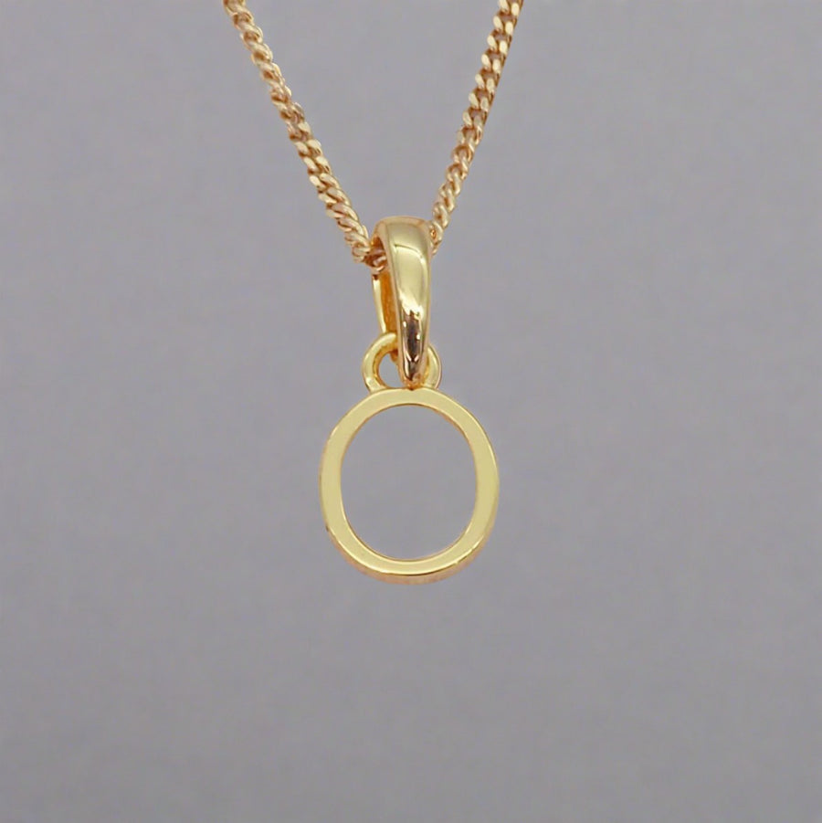 Gold Initial o Necklace - gold initial necklaces