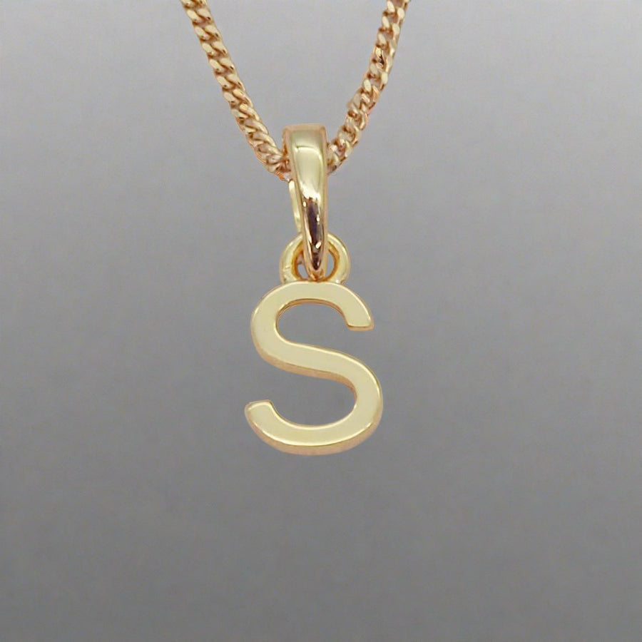 Gold Initial s pendant Necklace - gold initial necklaces