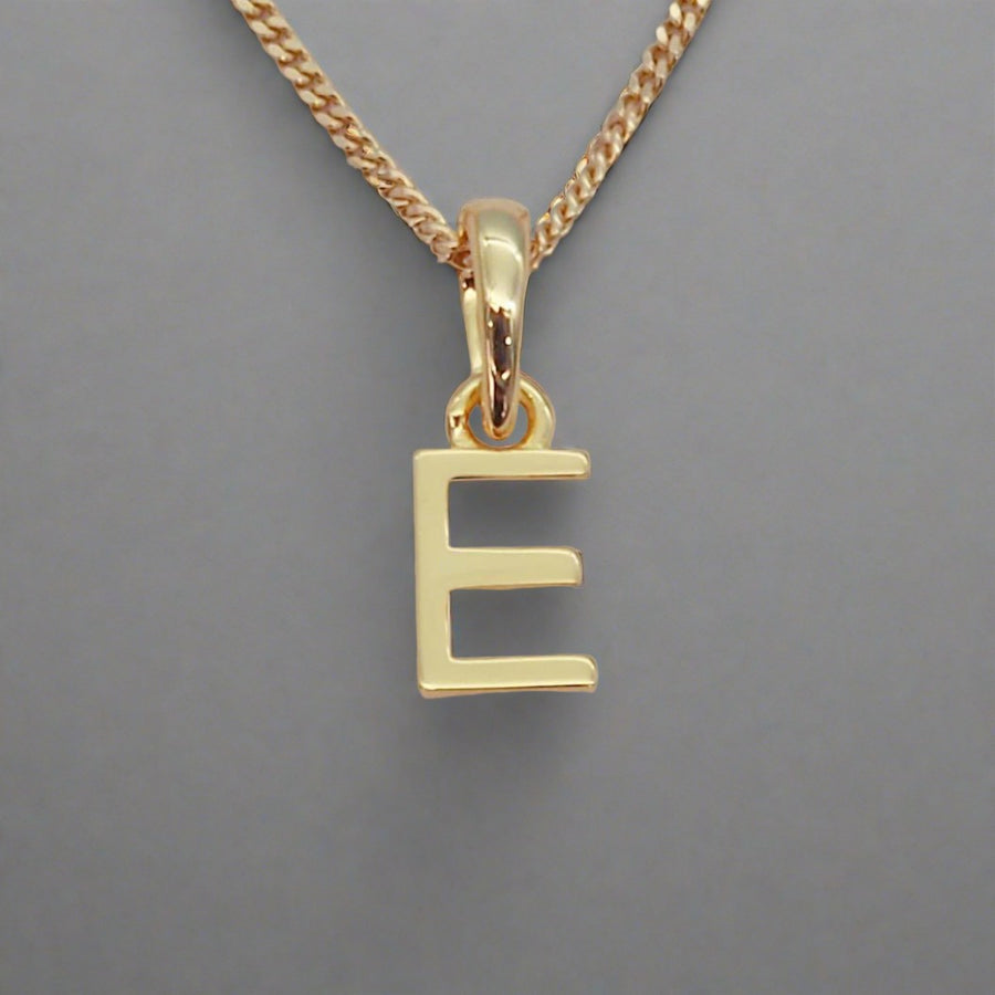 Gold Initial e Necklace - gold initial necklaces