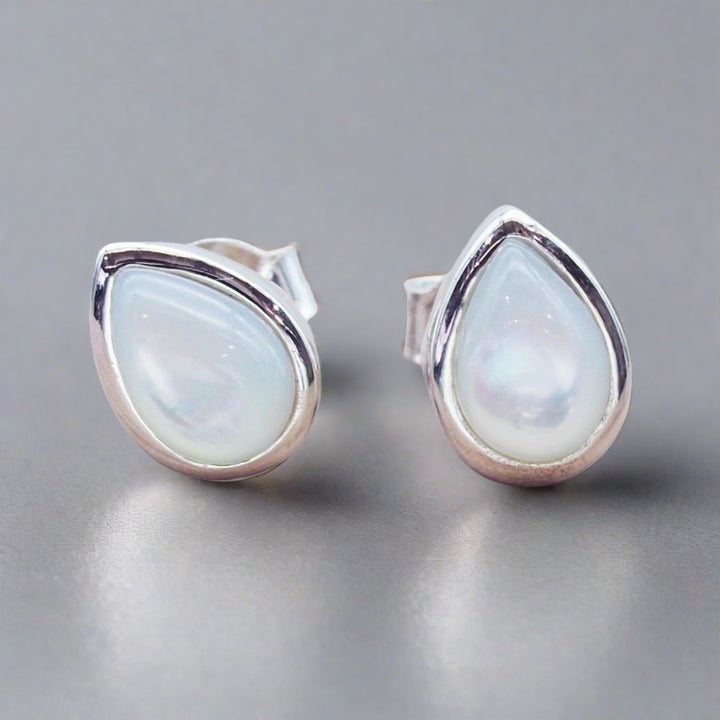 June Birthstone Earrings - Sterling silver Pearl Earrings - womens june birthstone jewellery australia