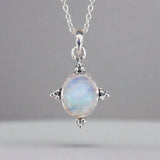 Moonstone Four Points Necklace - womens jewellery by indie and harper