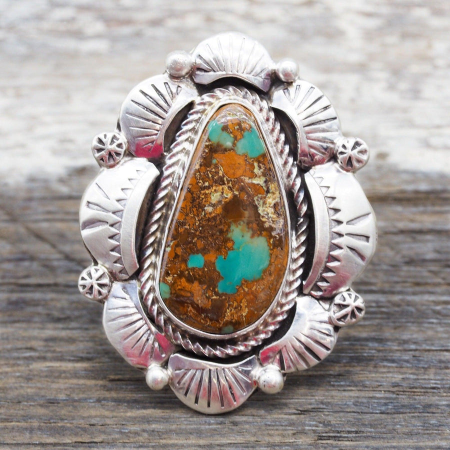 navajo turquoise ring - womens turquoise jewellery