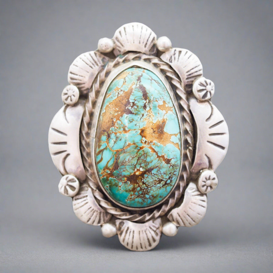 sterling silver statement turquoise ring - womens turquoise jewellery - Native American Jewelry 