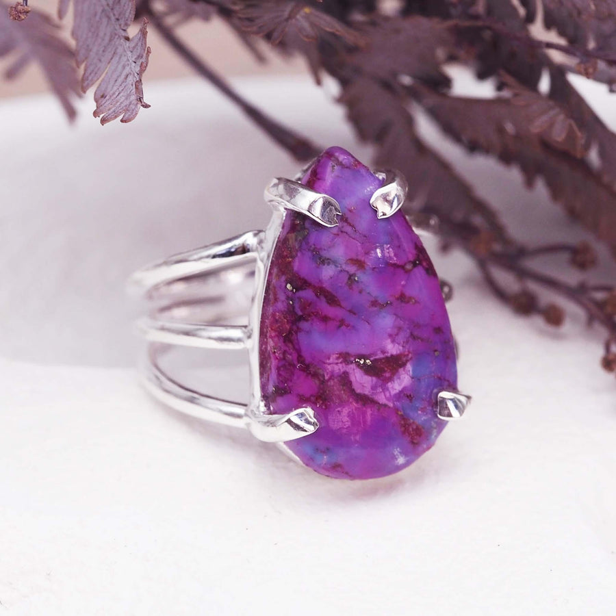 Purple Turquoise Ring - womens purple turquoise jewellery - Australian jewellery brand