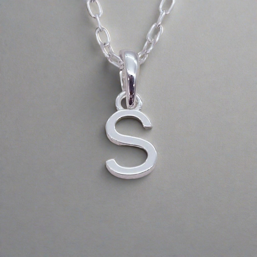 Sterling Silver Initial s Necklace - Sterling silver initial necklaces