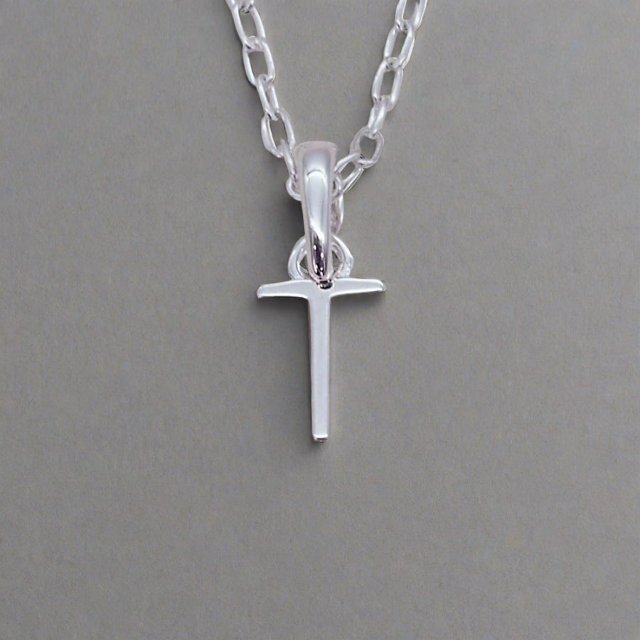 Sterling Silver Initial t Necklace - Sterling silver initial necklaces