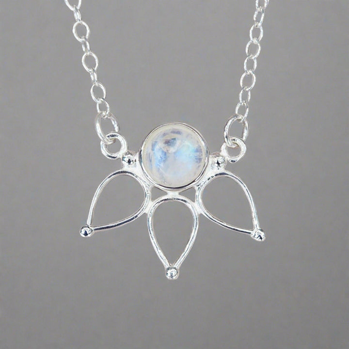 Silver Moonstone Necklace - womens moonstone jewellery by indie and harper