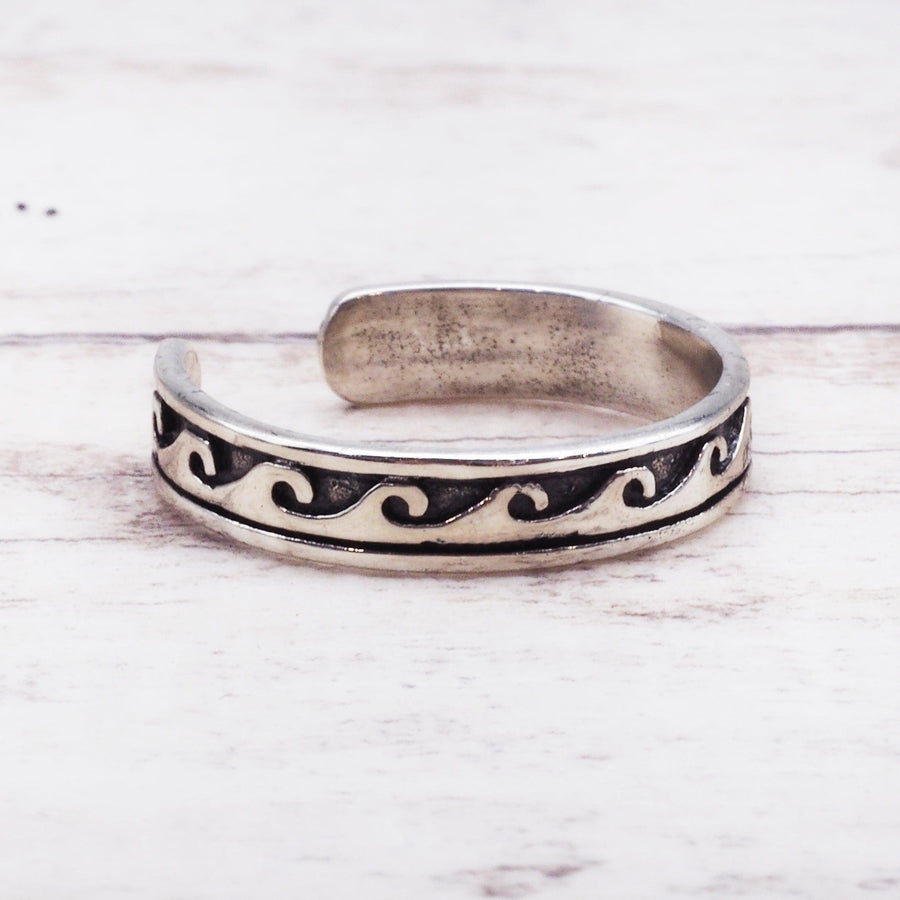 Silver Wave Toe Ring - womens jewellery by indie and harper