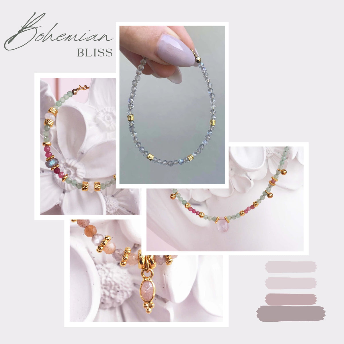 bohemian bliss - mixing beads, gems & metals - journal by indie and harper