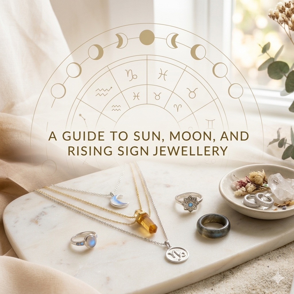 a guide to sun, moon and rising sign jewellery