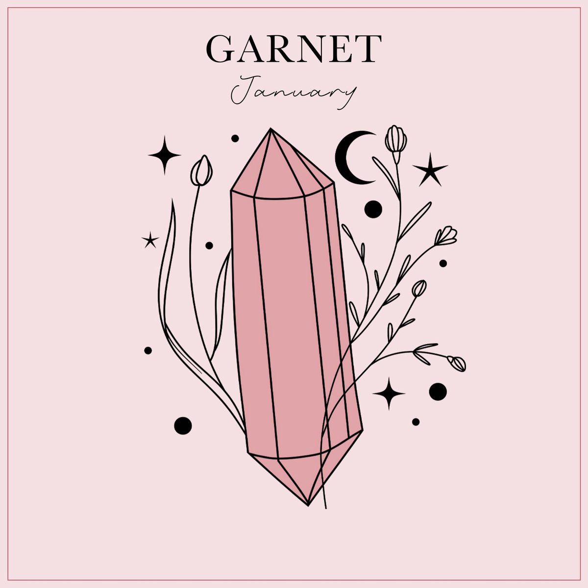 January Garnet Birthstone Jewellery by Indie and Harper
