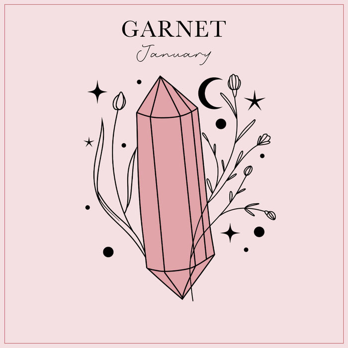 January Garnet Birthstone Jewellery by Indie and Harper