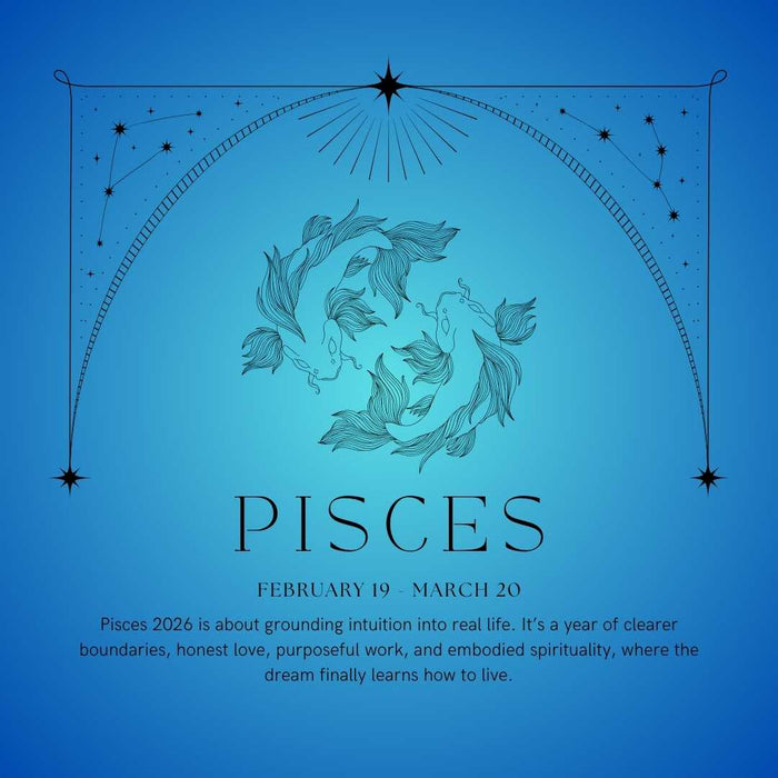 Pisces Horoscope 2026 zodiac illustration with two fish representing the Pisces star sign. Pisces Horoscope 2026 When the Dream Learns How to Live
