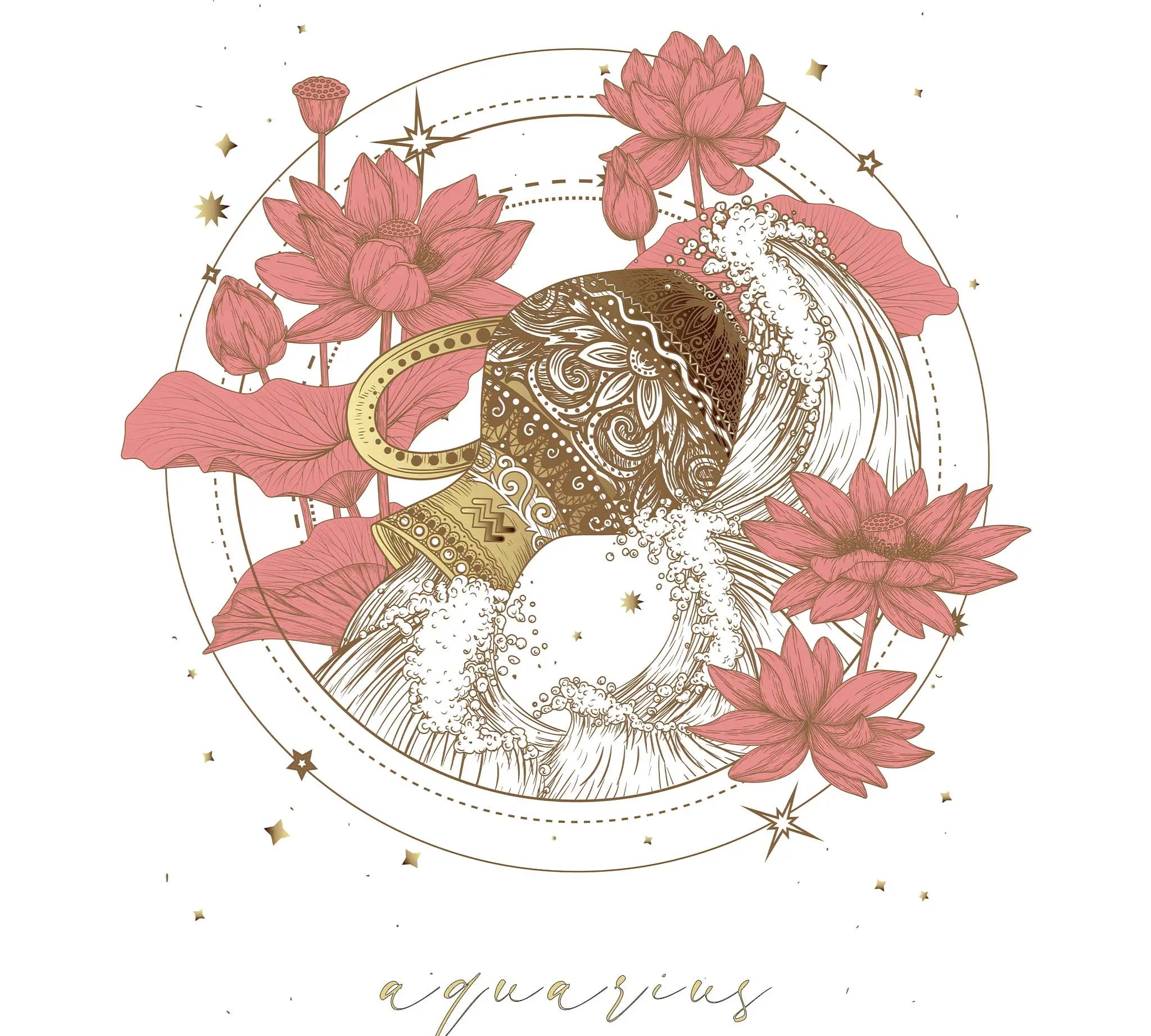 aquarius star sign jewellery for women - zodiac jewellery by online jewellery brand indie and harper