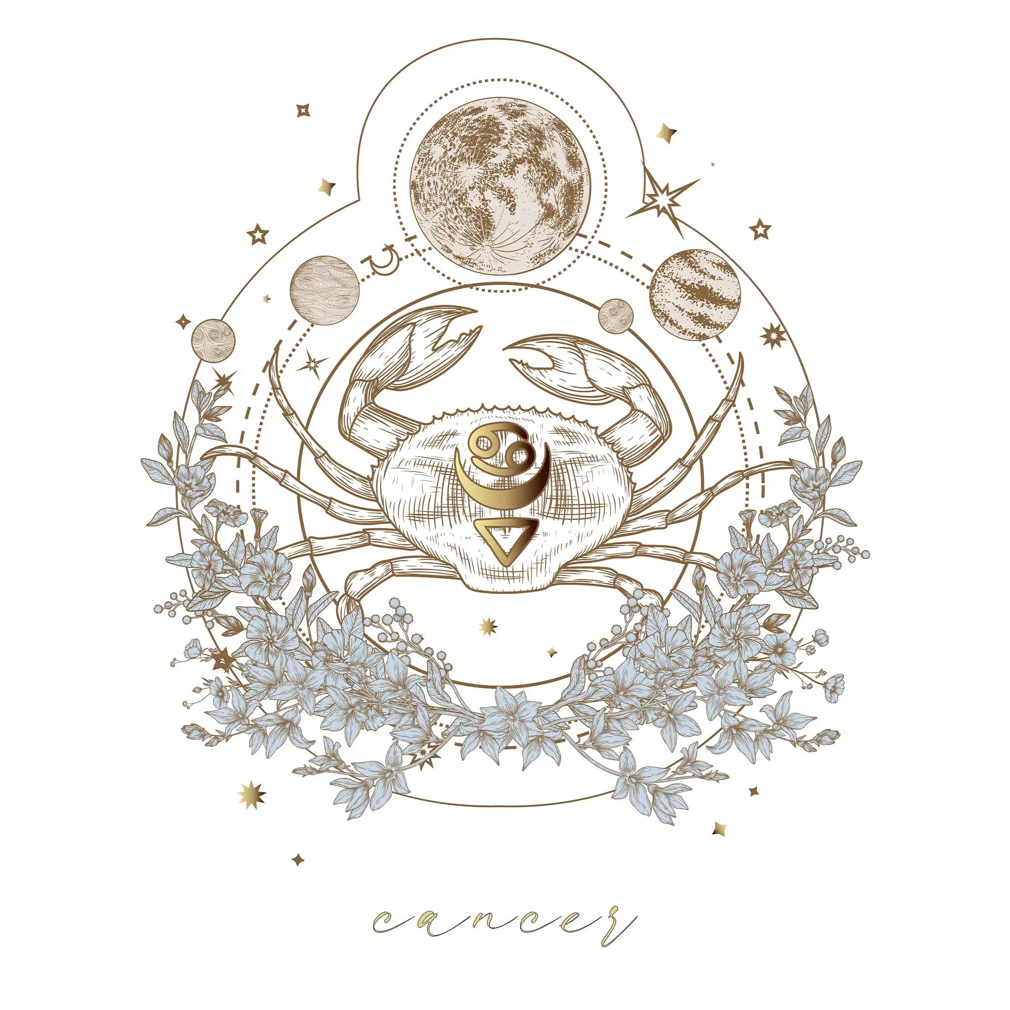 cancer star sign jewellery online for women - zodiac jewellery by indie and harper