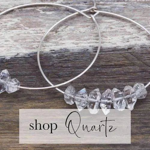Women’s Quartz jewellery online including rings, necklaces and earrings by indie and Harper Australia - www.indieandharper.com