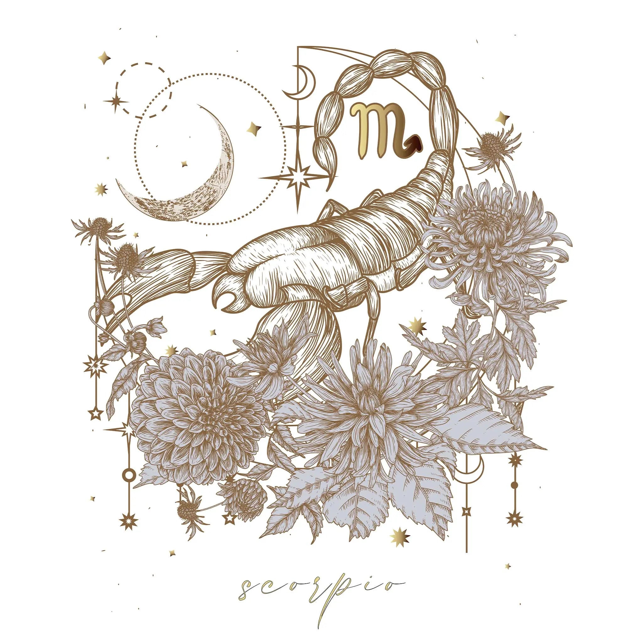 scorpio star sign jewellery for women - zodiac jewellery online by indie and harper