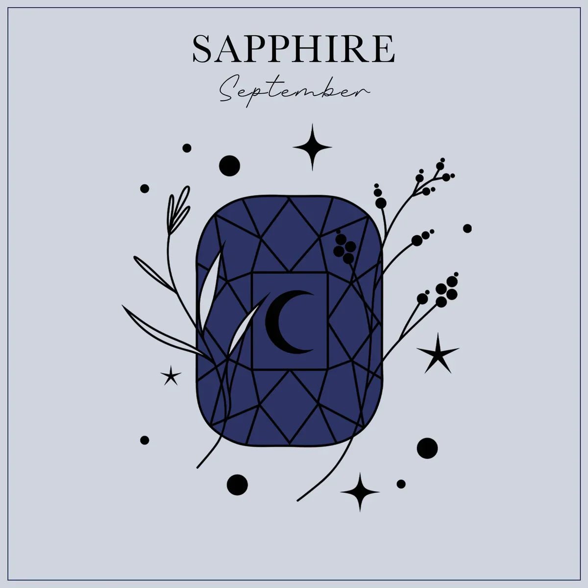 september birthstone jewellery - sapphire rings, necklaces and earrings
