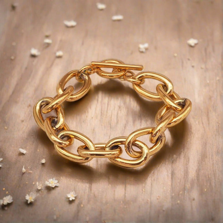 Chunky Gold Bracelet - womens gold waterproof jewellery - Australian jewellery brand