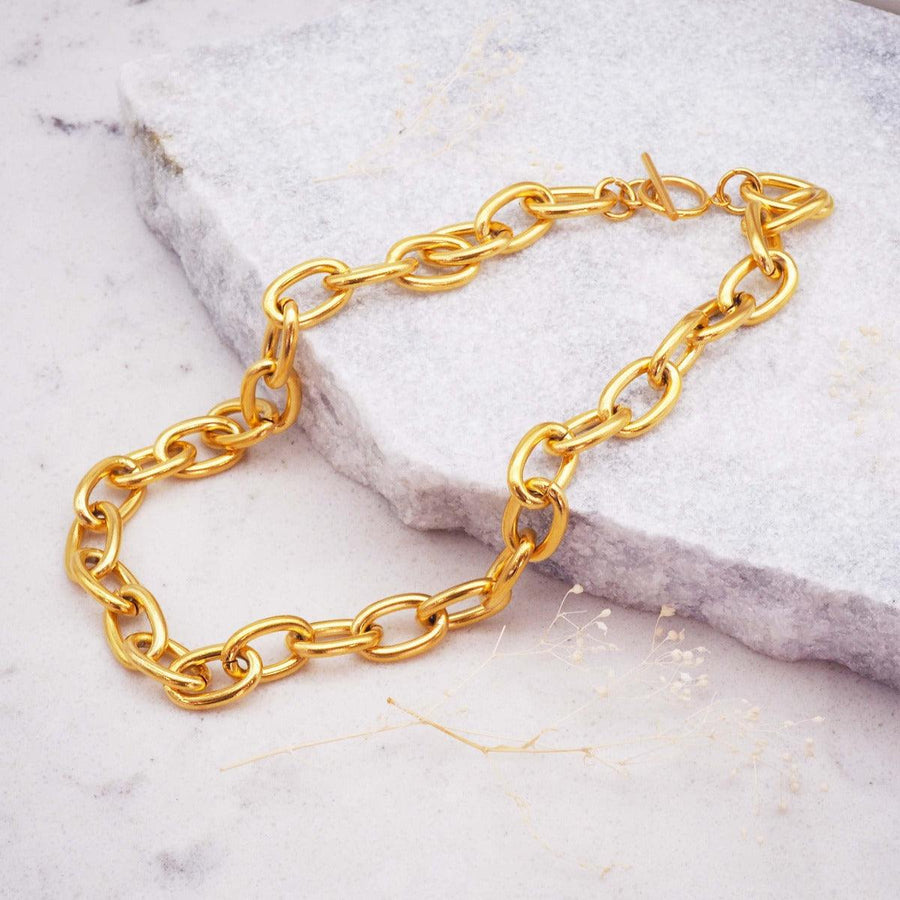 Gold Necklace - womens waterproof gold jewellery australia