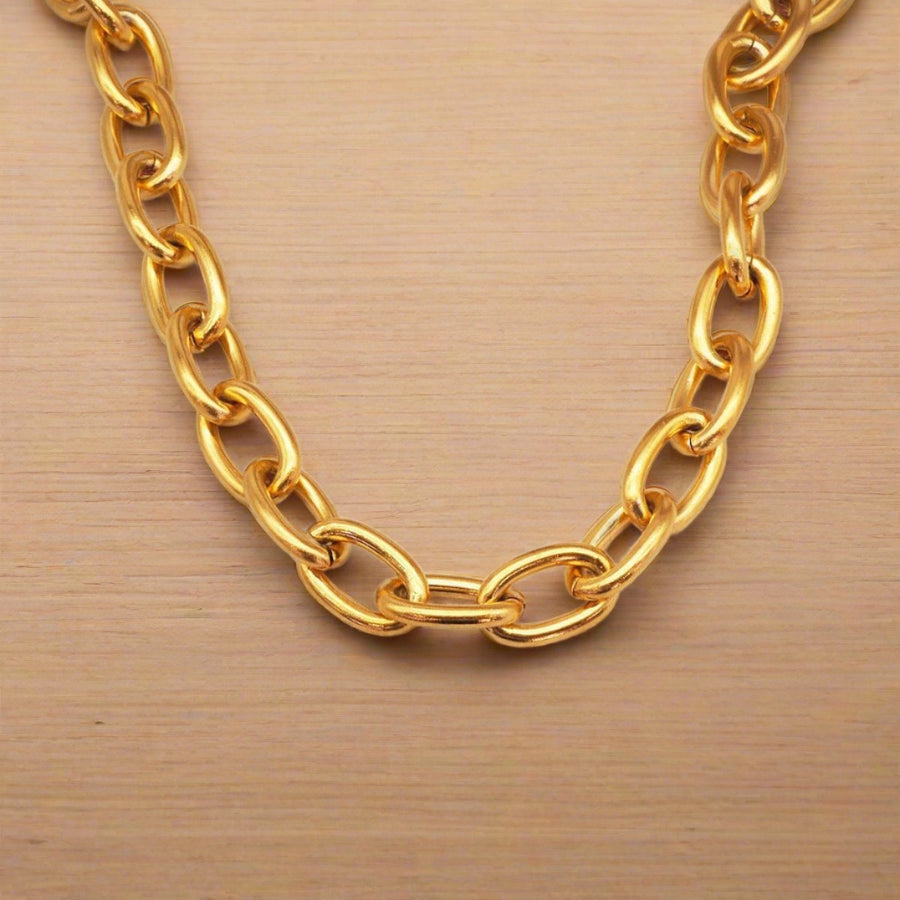 Chunky Gold Necklace - womens gold waterproof jewellery australia