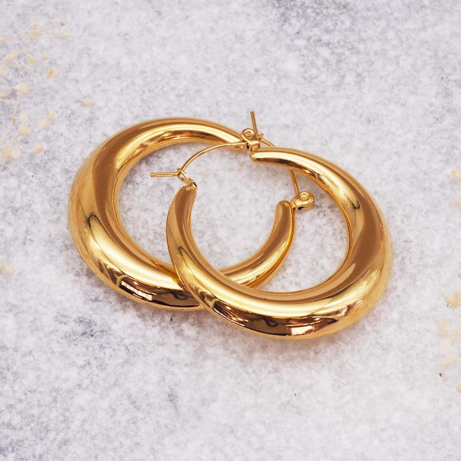 Gold Earrings - womens waterproof jewellery australia