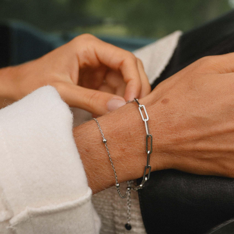 woman wearing silver bracelet - waterproof jewellery australia