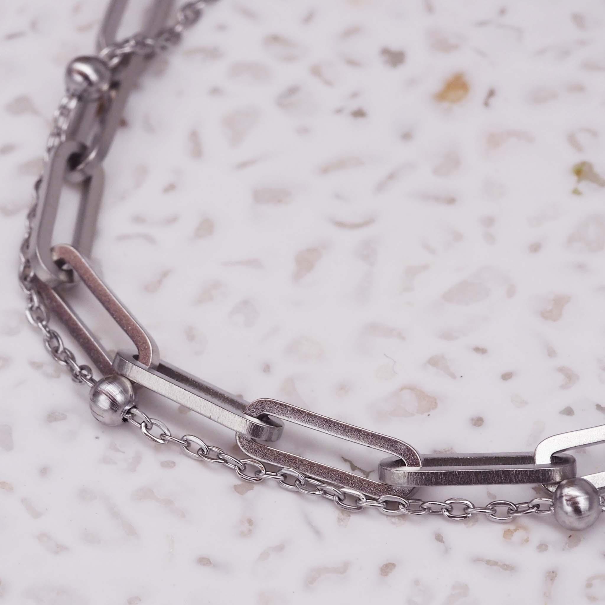 Alizeh Double Chain Bracelet - womens jewellery by indie and harper