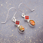  www.indieandharper.com Silver Ammolite and Carnelian Earrings