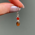  www.indieandharper.com Silver Ammolite and Carnelian Earrings
