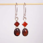  www.indieandharper.com Silver Ammolite and Carnelian Earrings