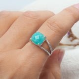 Apatite Double Twist Ring - womens jewellery by indie and harper