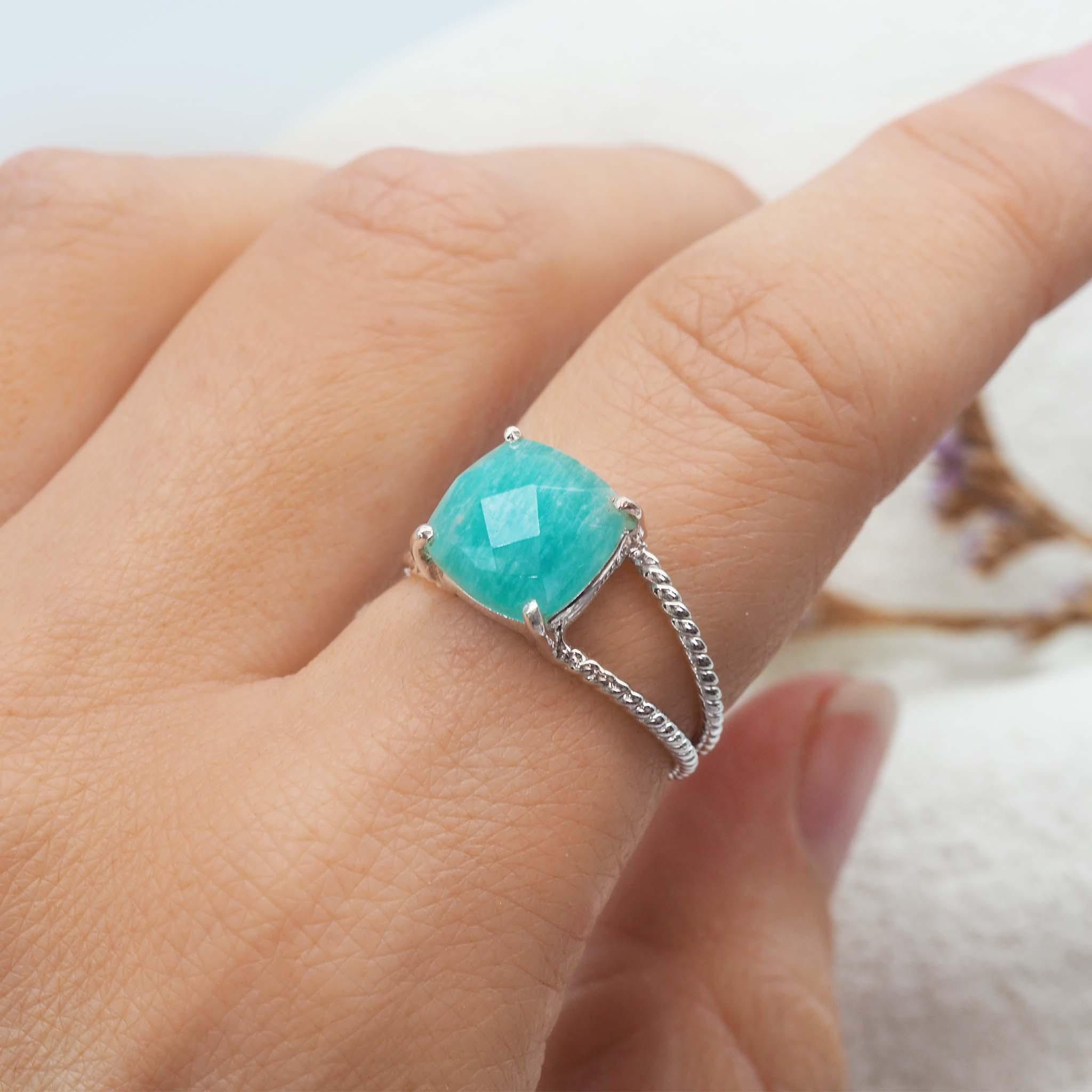 Apatite Double Twist Ring - womens jewellery by indie and harper