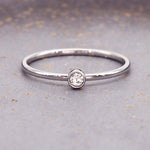 April Silver Stacker Ring 