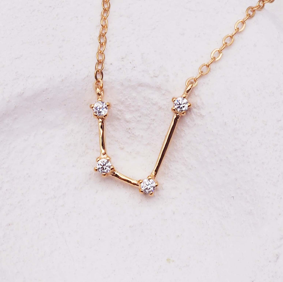 Aquarius Constellation Necklace in rose gold - womens constellation jewellery Australia 