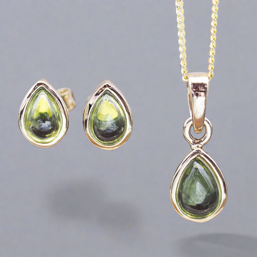 August Birthstone Jewellery - Gold Peridot Jewellery - womens birthstone jewellery by indie and harper