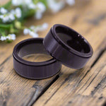 Black Titanium Meditation Spinning Ring - waterproof jewellery australia indie and harper