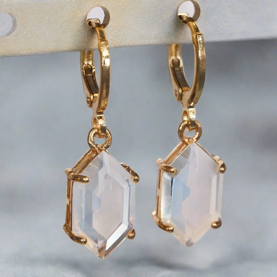 gold crystal earrings - women's gold crystal jewellery australia